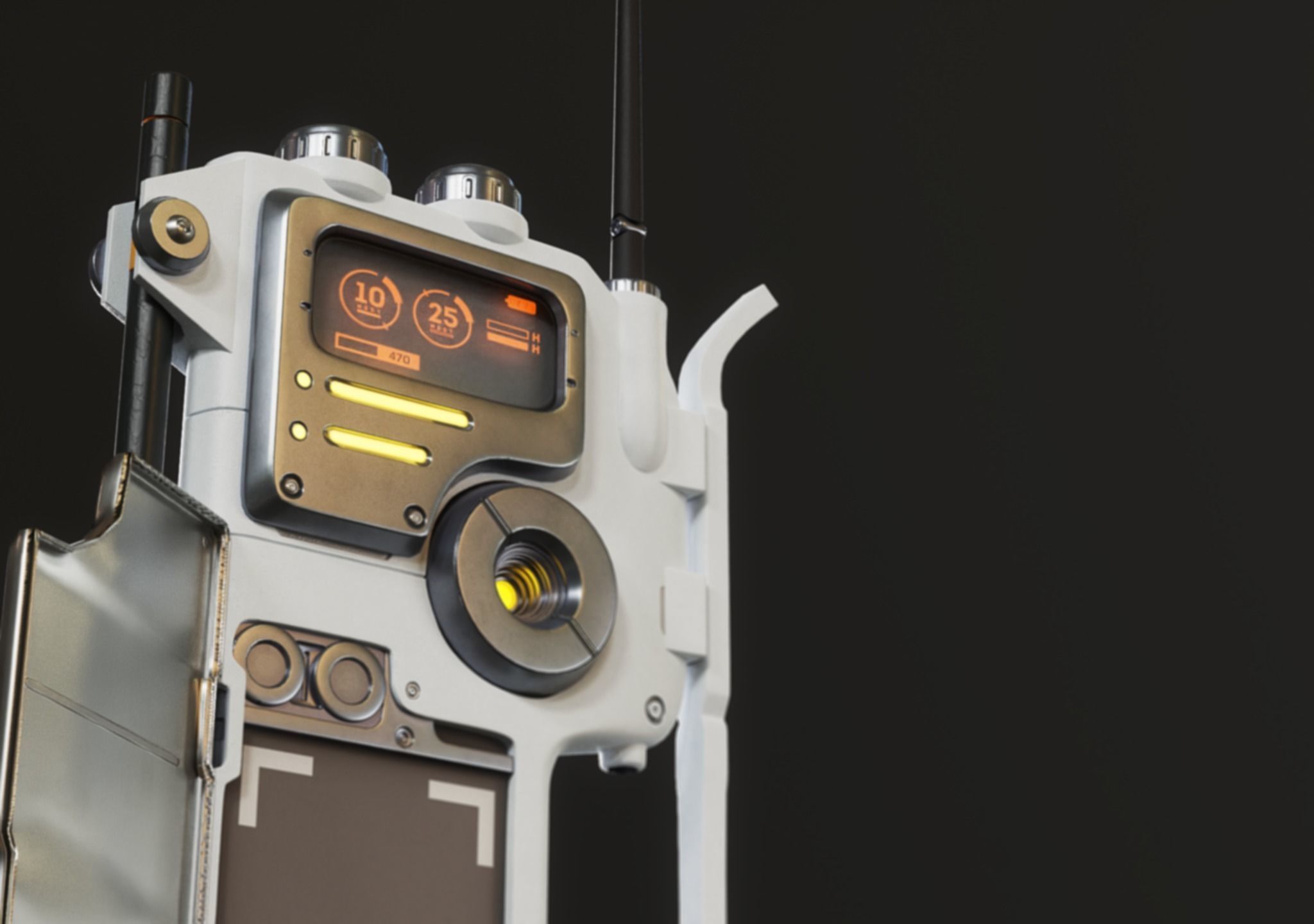 Portable Device Low-poly 3D model_1