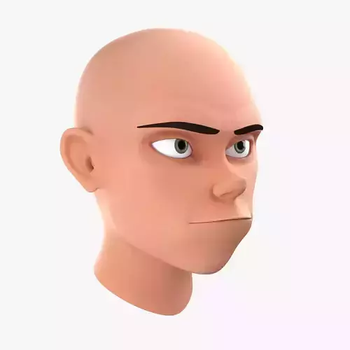 Anime Cartoon Head 3D model