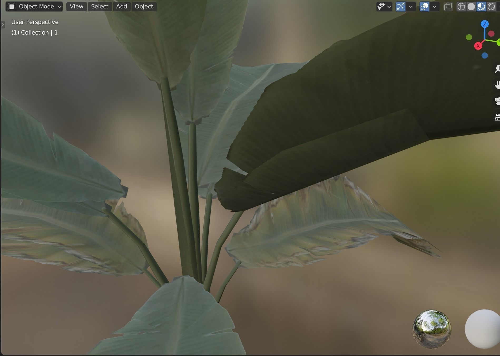 banana tree 3 Low-poly 3D model_2