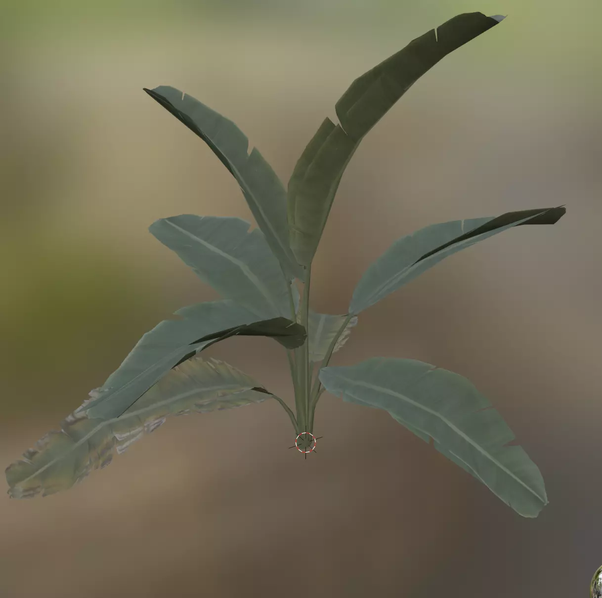 banana tree 3 Low-poly 3D model_0