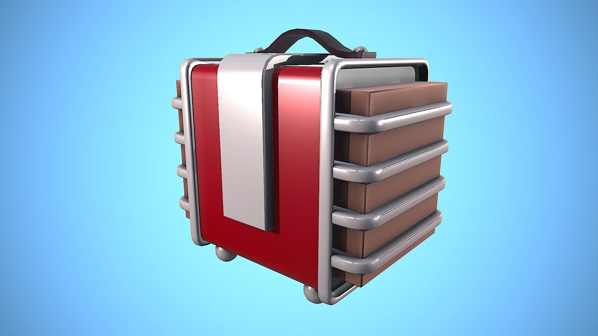 RADIO VINTAGE CARTOON STYLIZED Low-poly 3D model_11