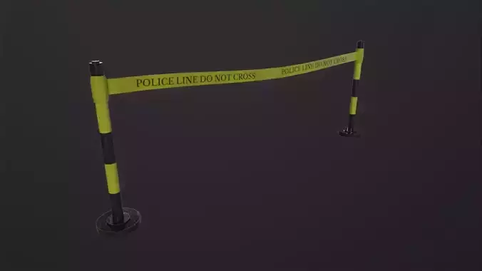 Police Line 3D Model