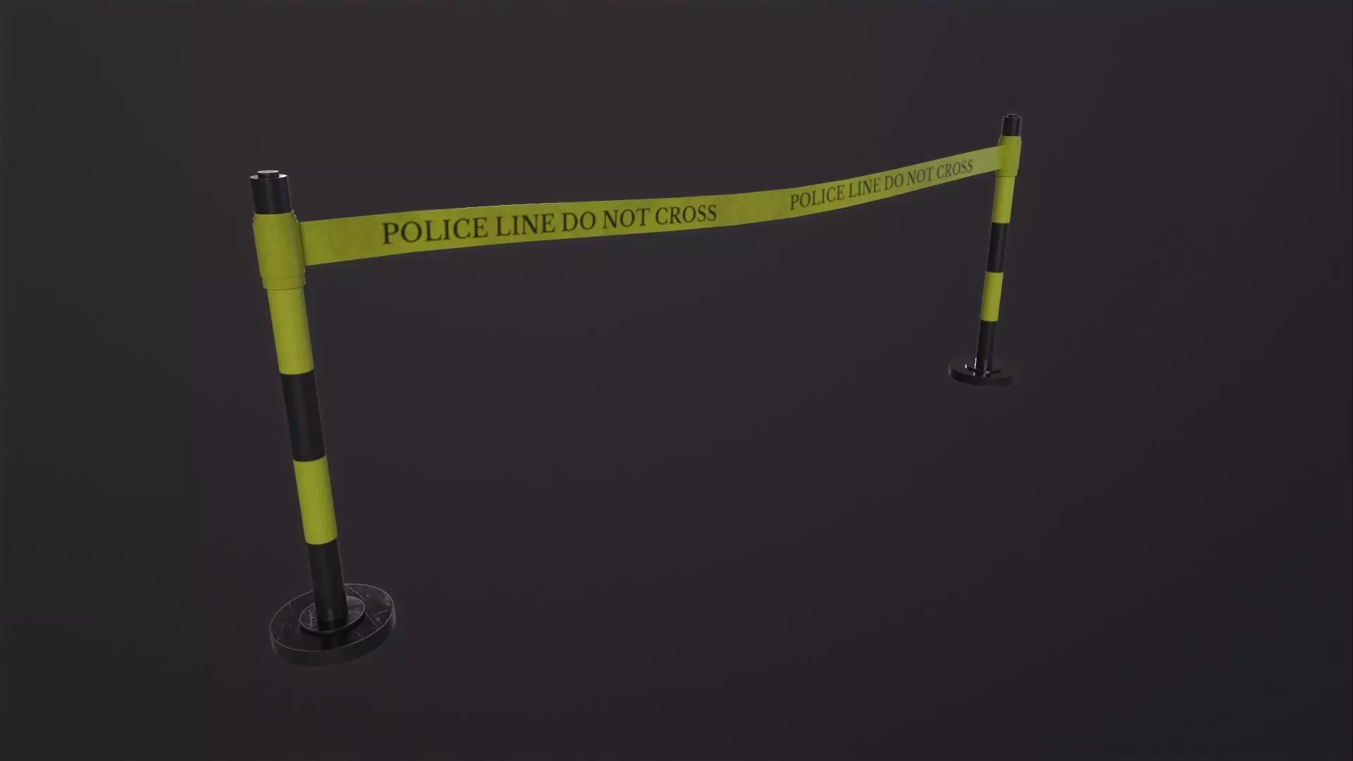 Police Line 3D Model Low-poly 3D model_0