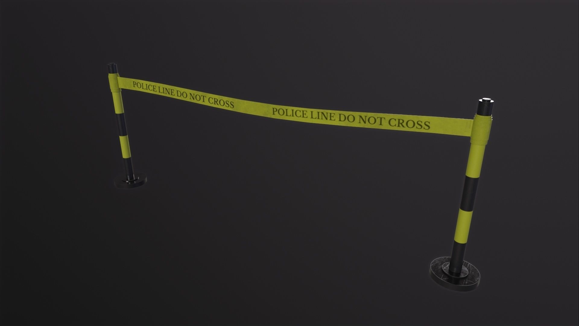 Police Line 3D Model Low-poly 3D model_3