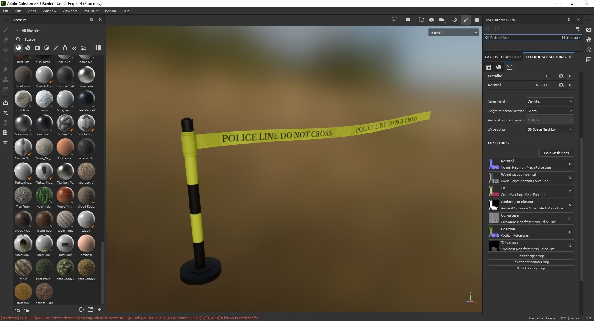 Police Line 3D Model Low-poly 3D model_7