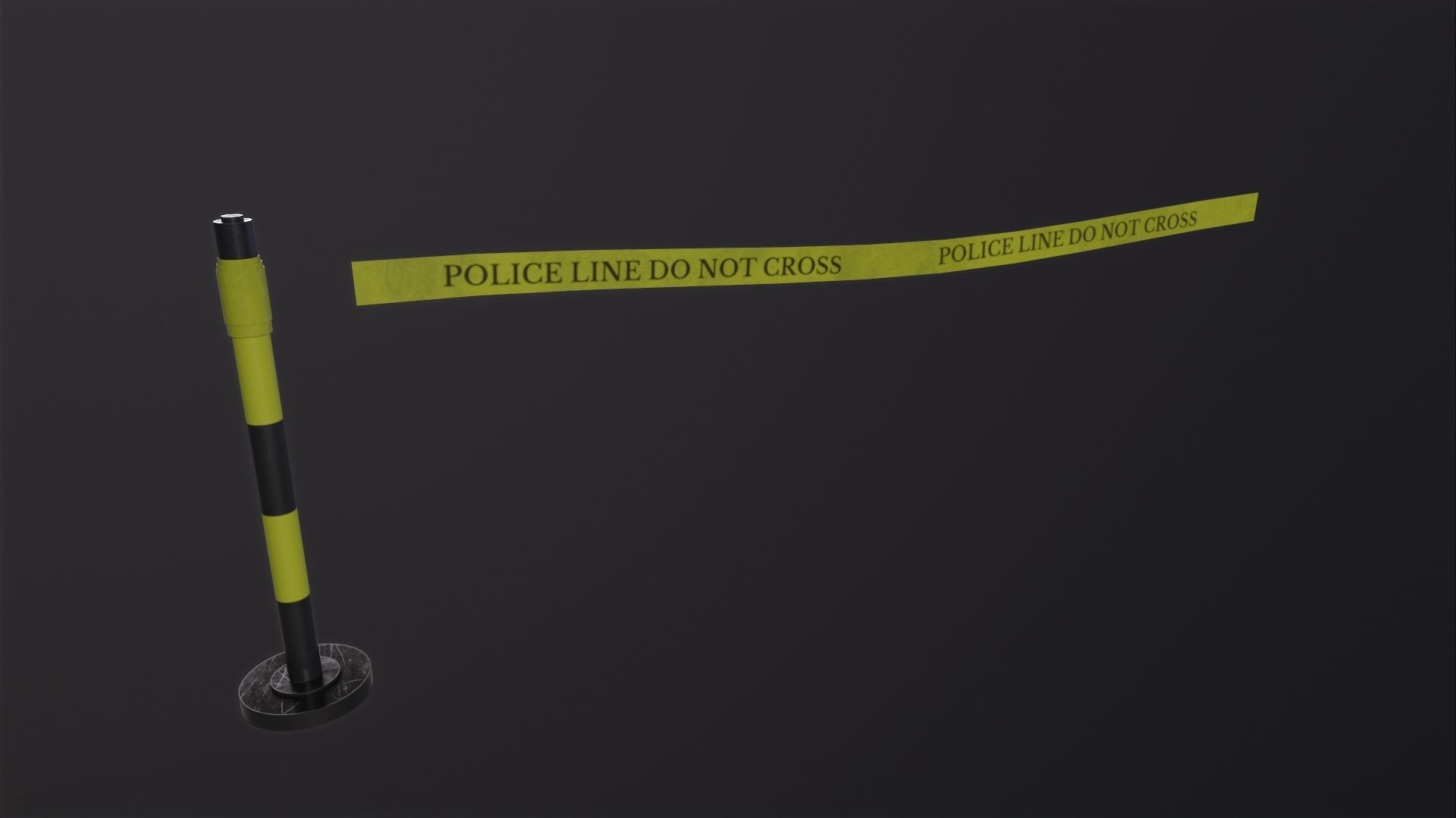 Police Line 3D Model Low-poly 3D model_6