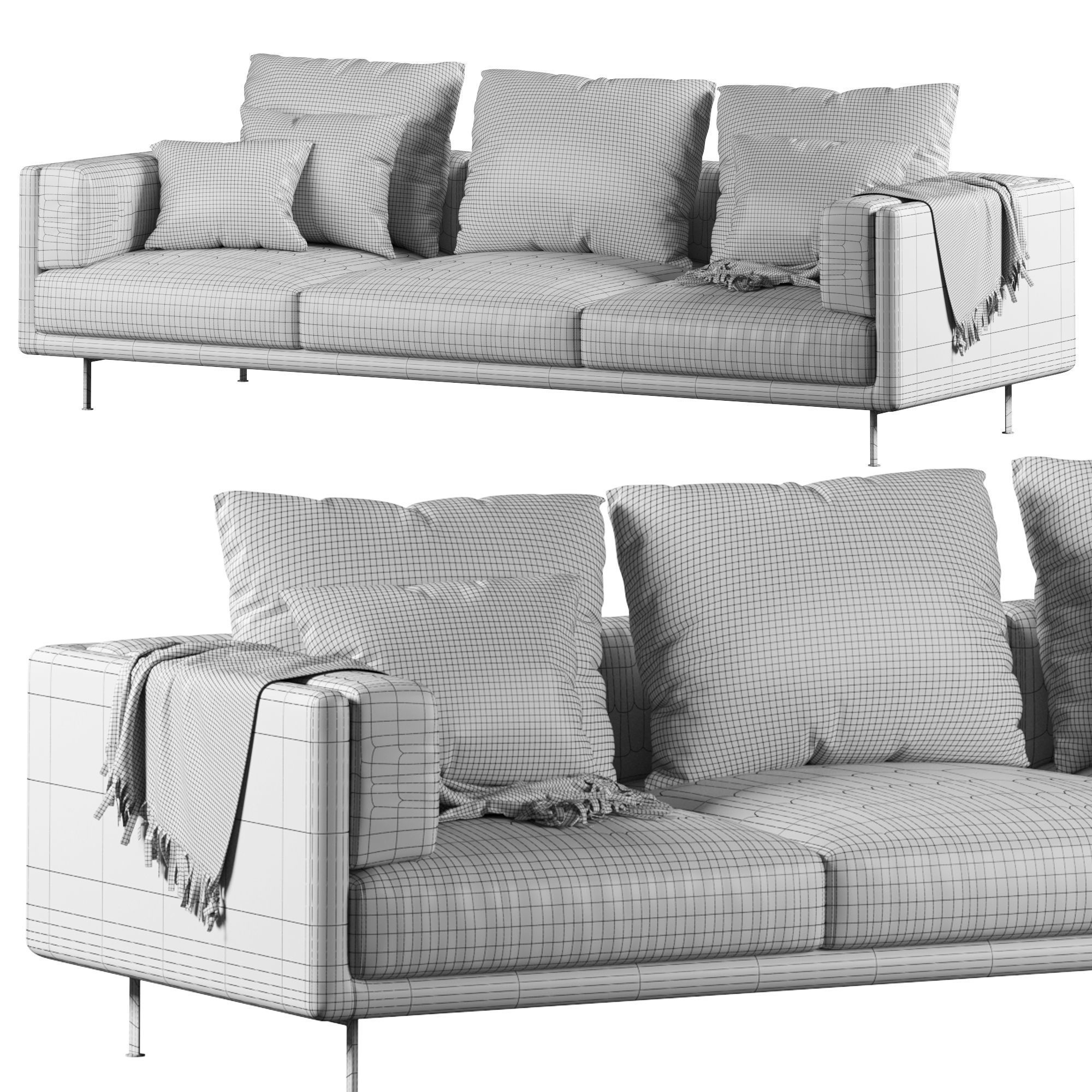 Josh sofa by Moroso 3D model_6