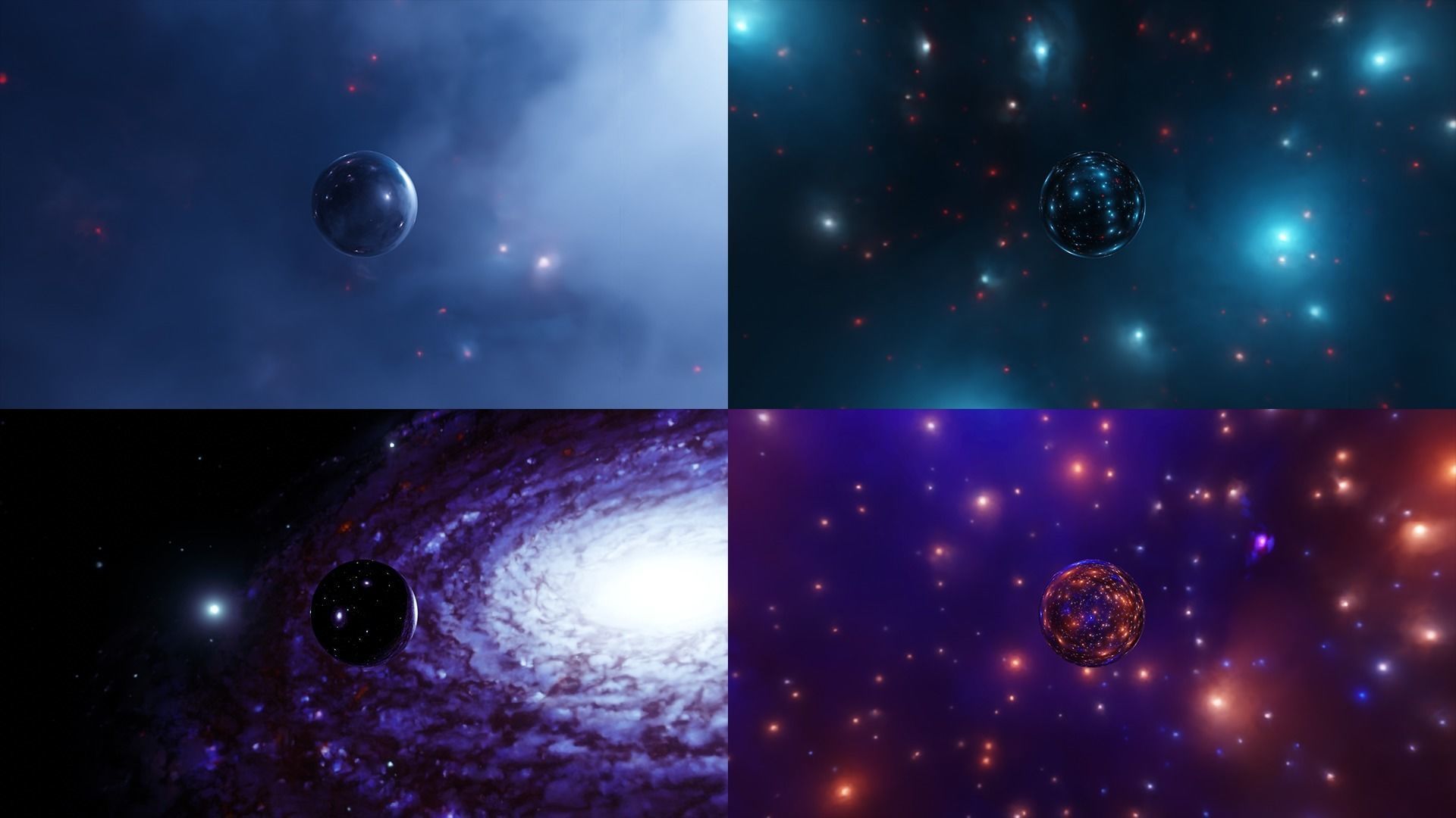 4 Free space HDRIs Free low-poly 3D model_1