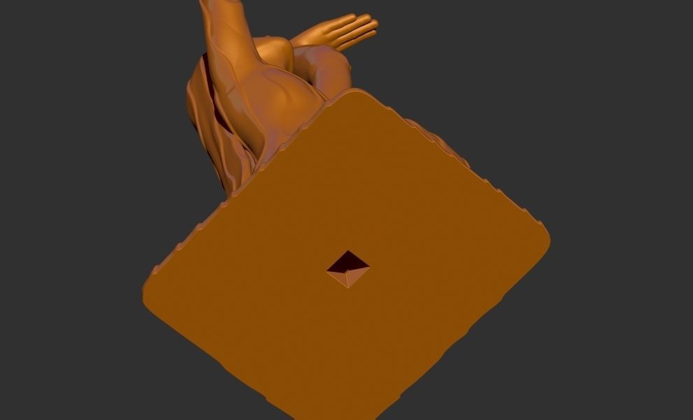 woman carrying table sculpture 3d printable model 3D print model_14