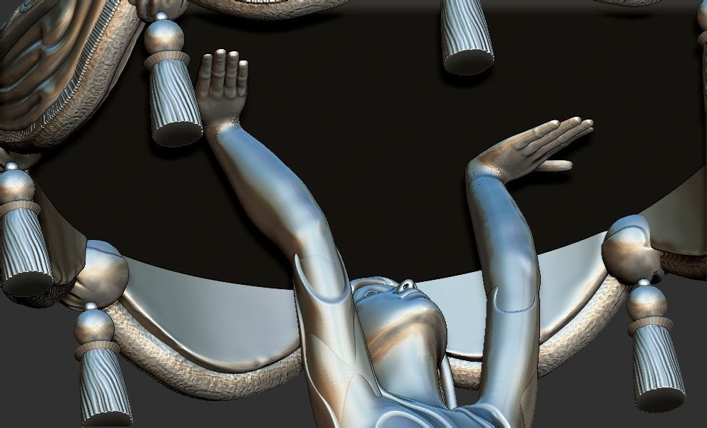 woman carrying table sculpture 3d printable model 3D print model_13