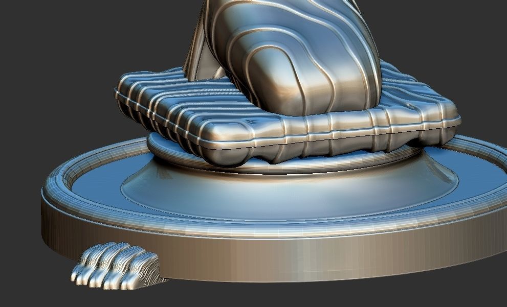 woman carrying table sculpture 3d printable model 3D print model_16