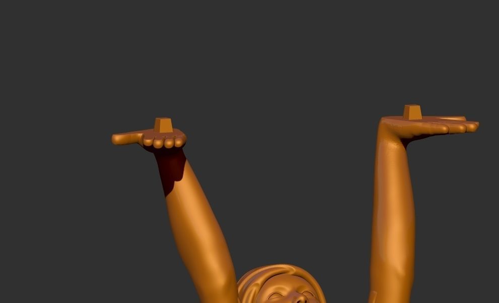 woman carrying table sculpture 3d printable model 3D print model_12