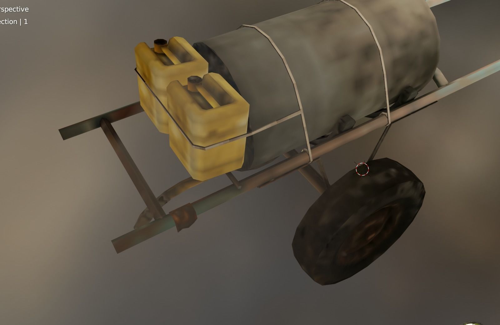 horse cart Low-poly 3D model_3