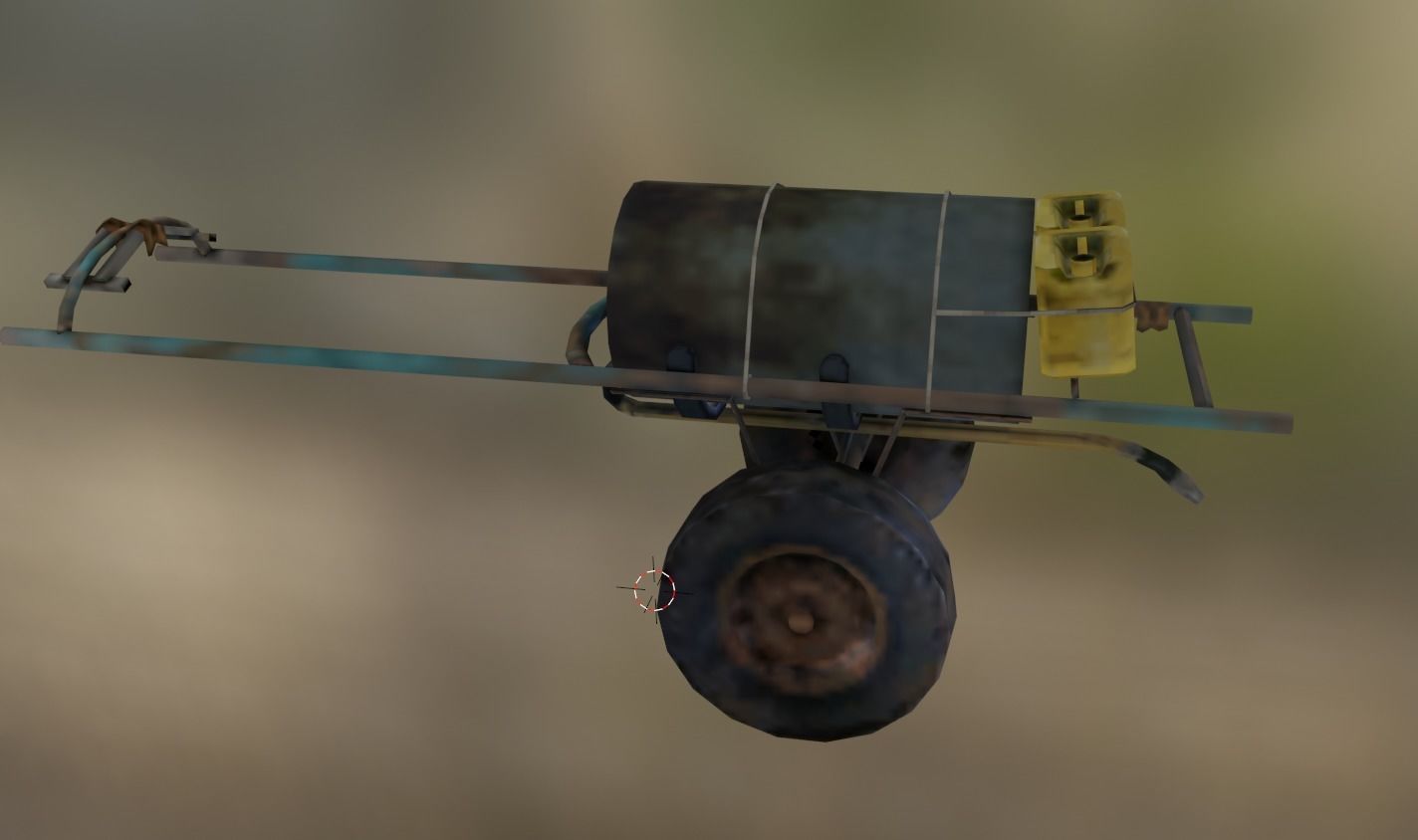 horse cart Low-poly 3D model_1