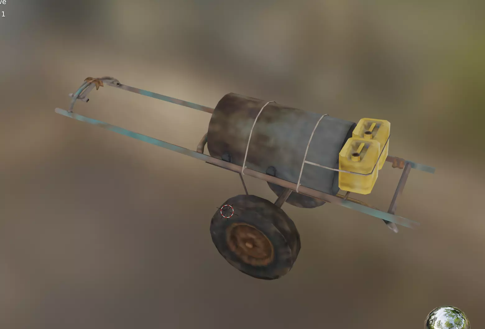 horse cart Low-poly 3D model_0