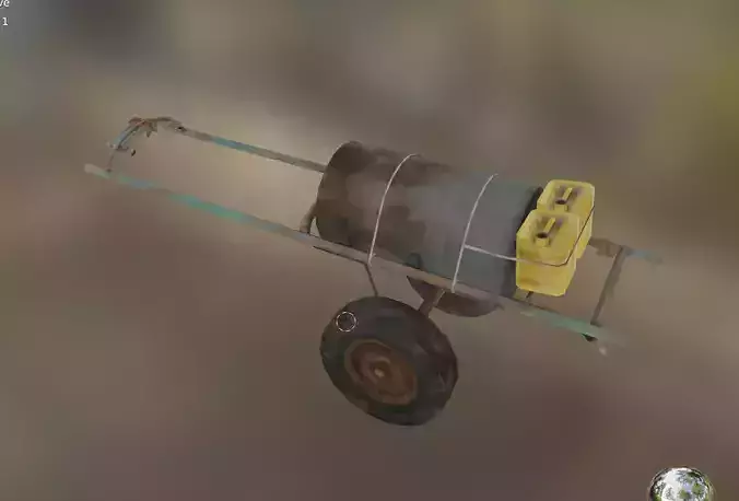 horse cart Low-poly 3D model