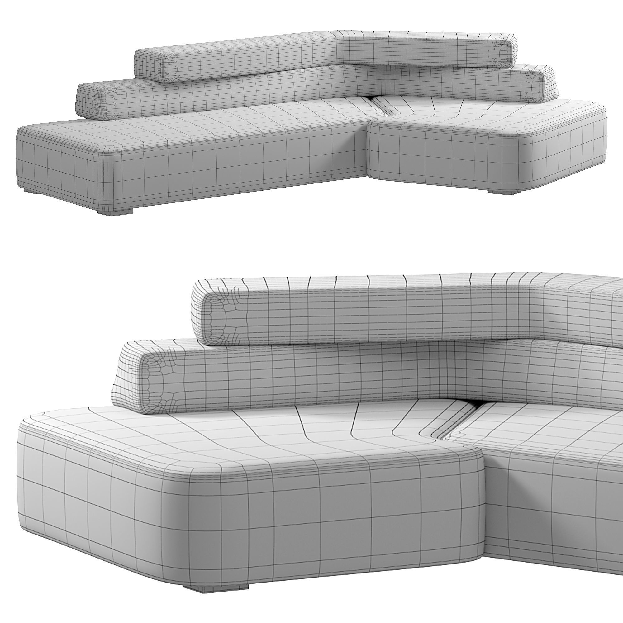 Rift sofa by  Patricia Urquiola 3D model_3
