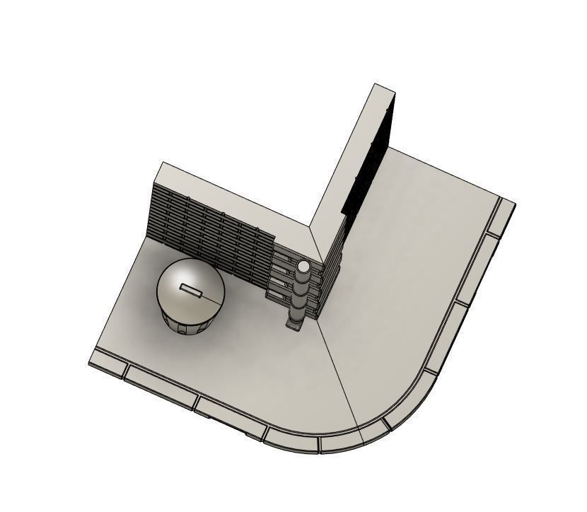 Mini diorama kit 1 35 scale urban scene 3D print model_1