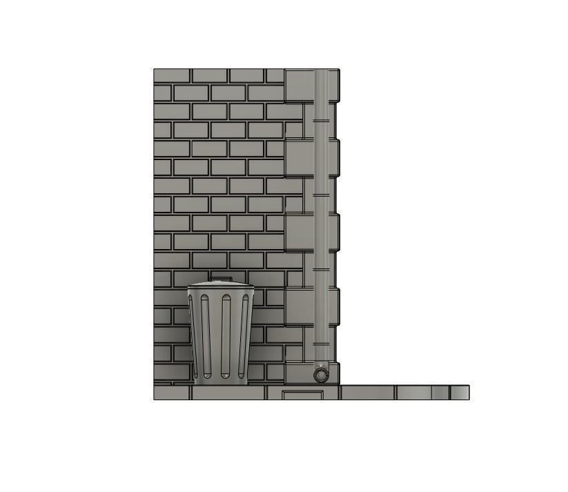 Mini diorama kit 1 35 scale urban scene 3D print model_4