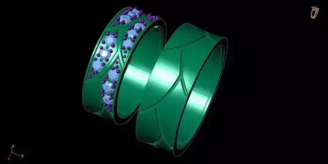 engagement ring set gold silver