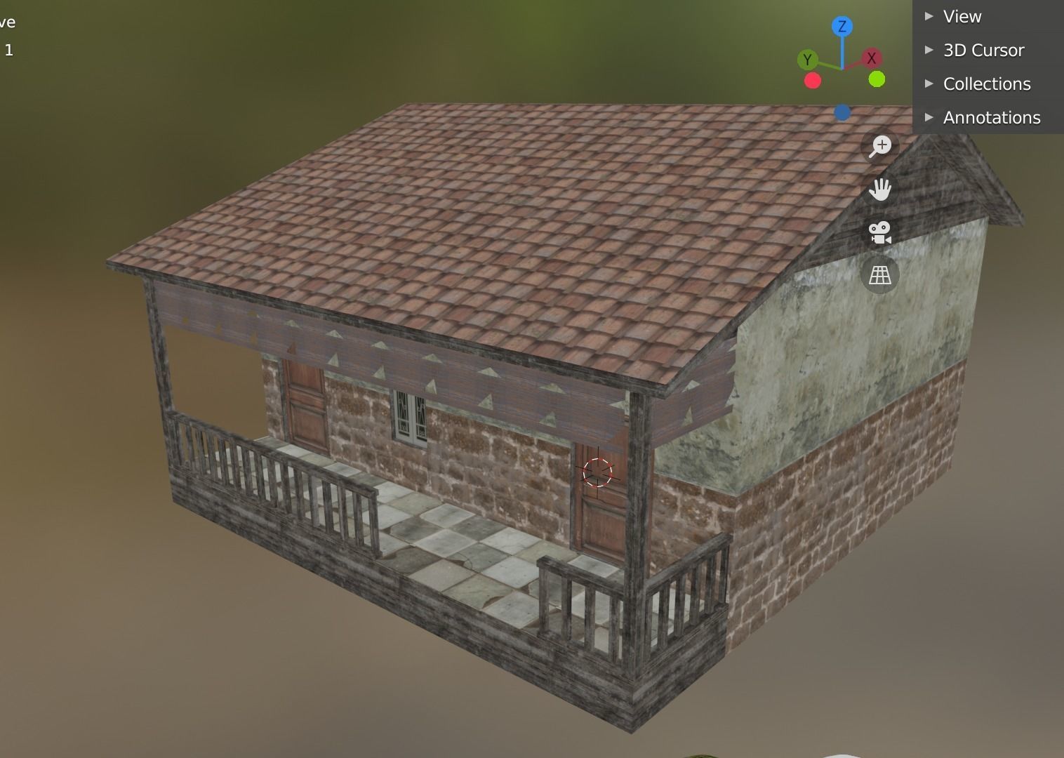 house building 1 Low-poly 3D model_9