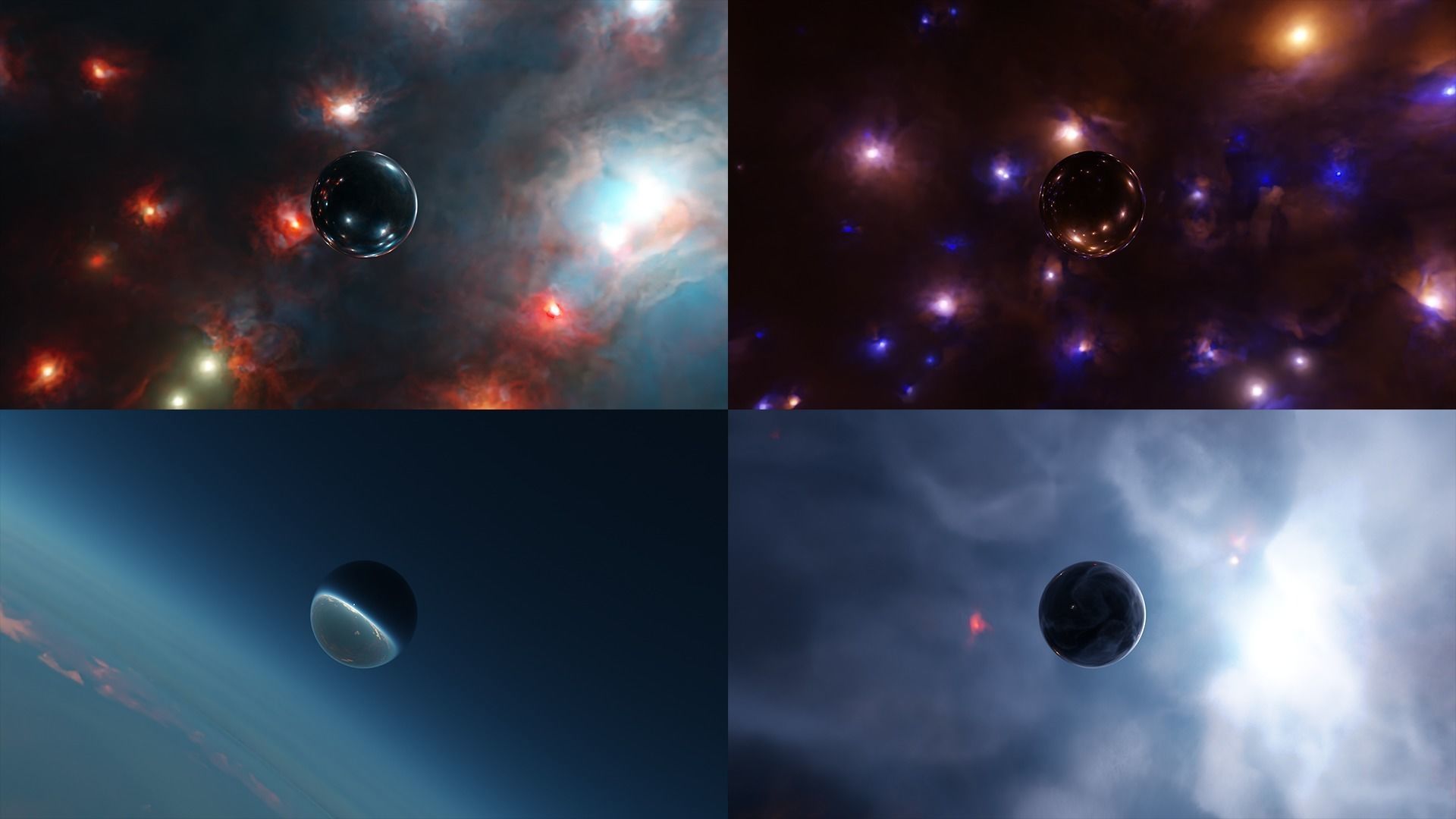 4 space cosmic HDRIs Free low-poly 3D model_1