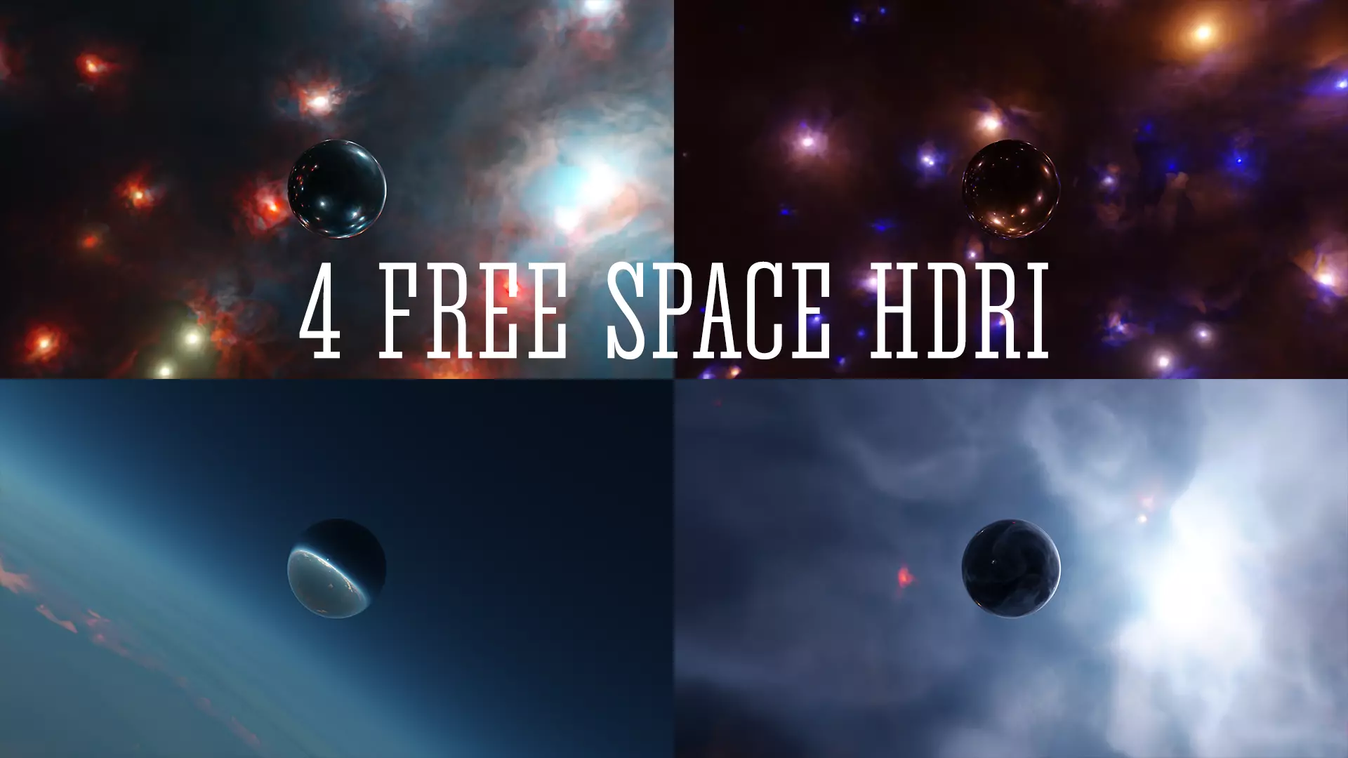 4 space cosmic HDRIs Free low-poly 3D model_0