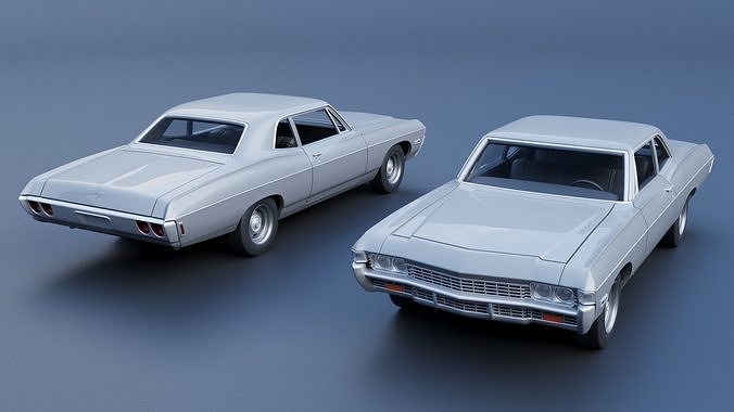 Chevrolet Bel Air 1968 3D print model 2