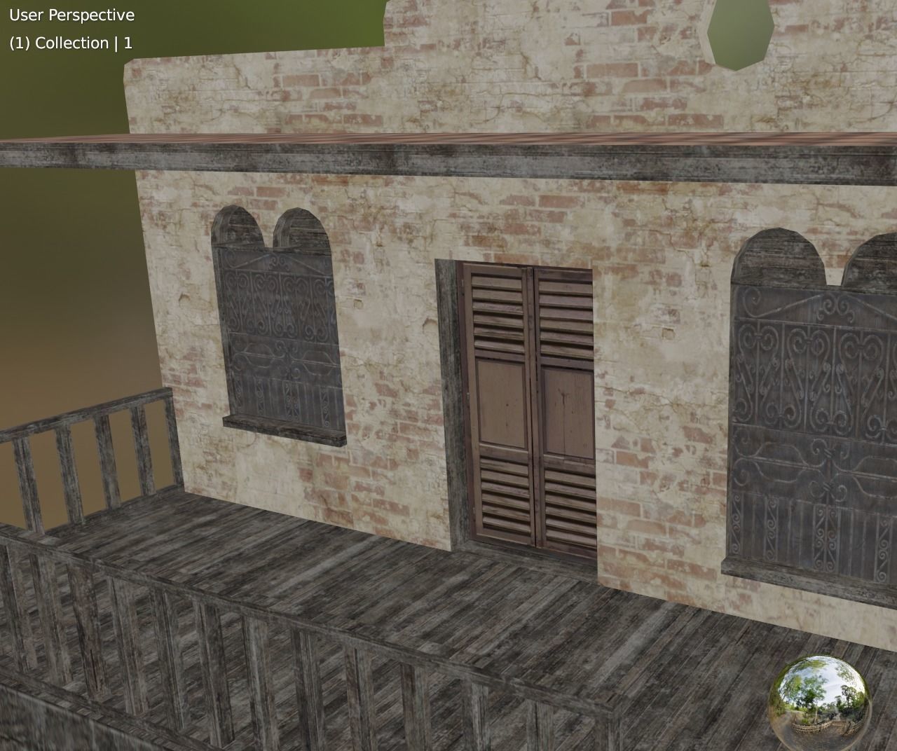 house building 2 Low-poly 3D model_4