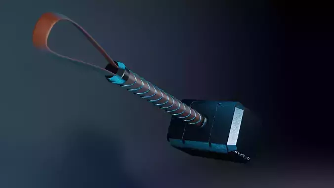 Thor hammer low polly