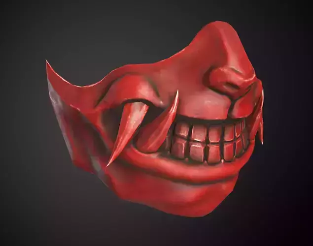 Traditional Japanese Samurai Demon Oni Mask