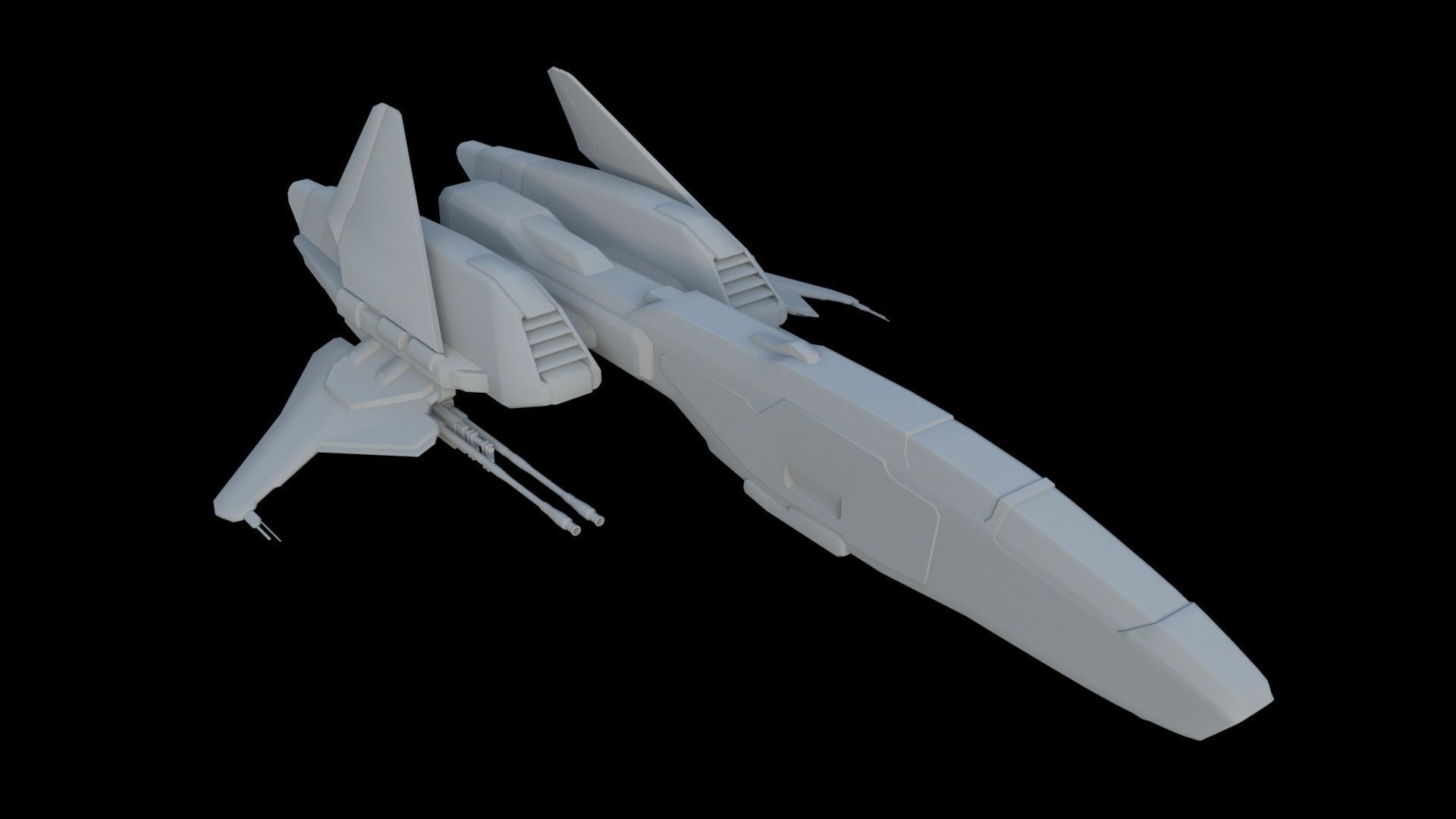 Sci Fi SET -  Aircraft Spaceship 3D model_7