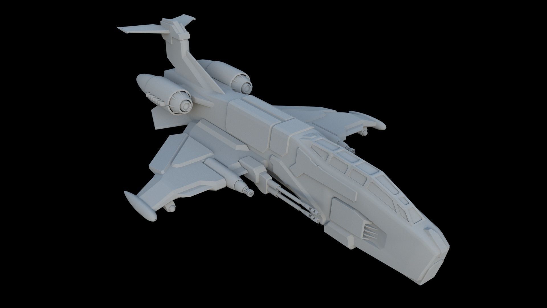 Sci Fi SET -  Aircraft Spaceship 3D model_21