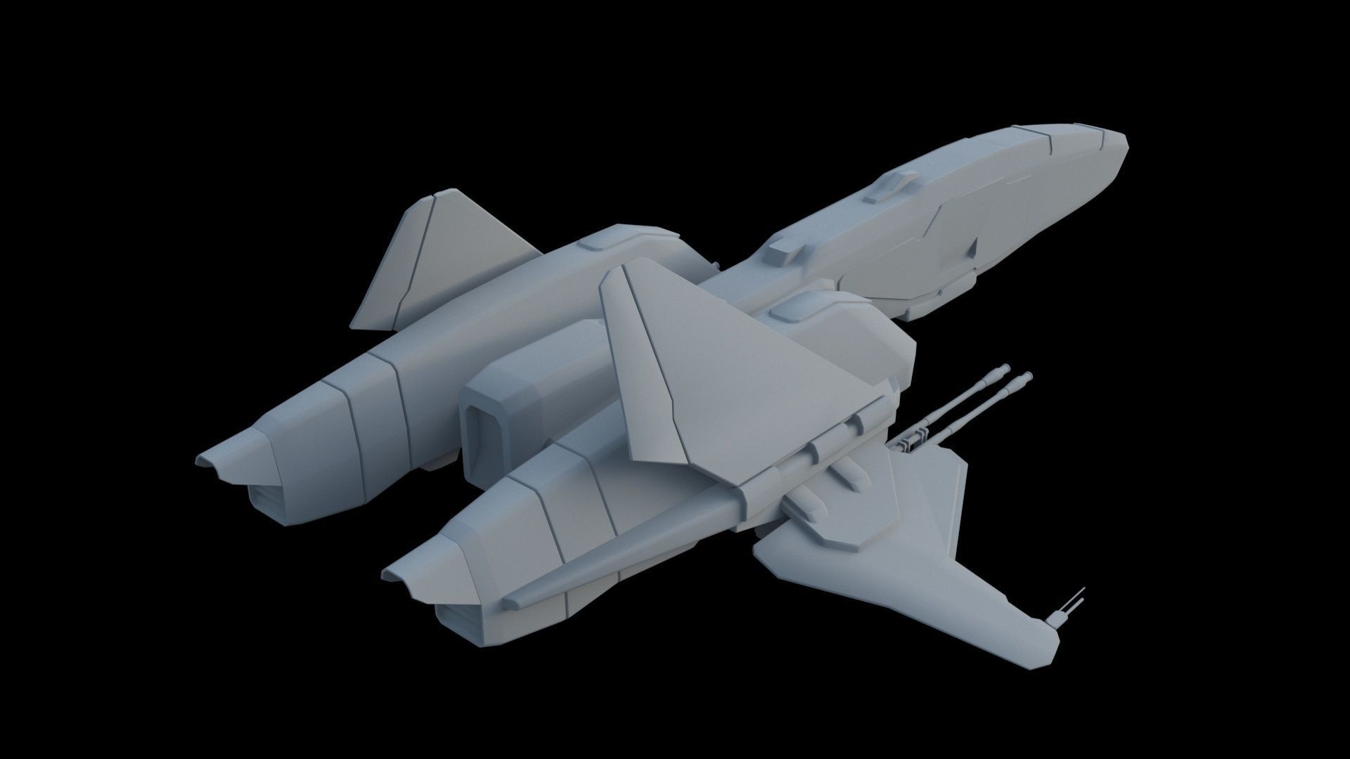 Sci Fi SET -  Aircraft Spaceship 3D model_8