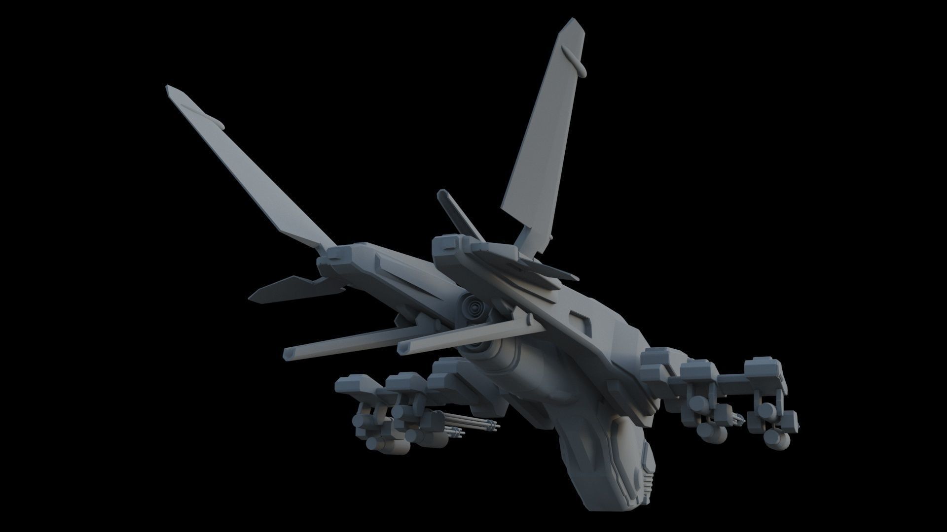 Sci Fi SET -  Aircraft Spaceship 3D model_18