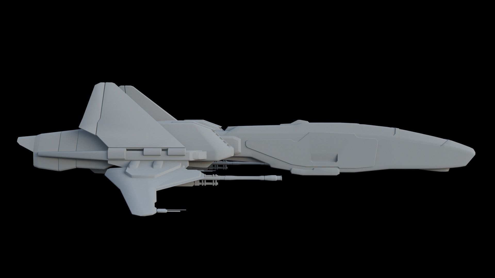 Sci Fi SET -  Aircraft Spaceship 3D model_10
