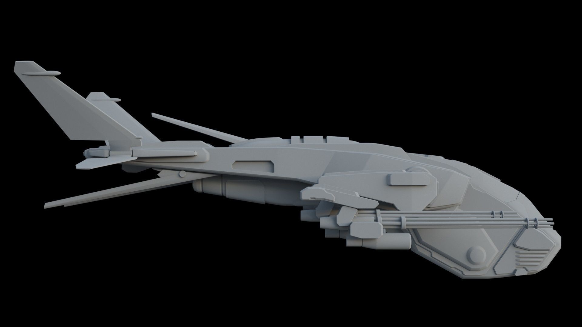 Sci Fi SET -  Aircraft Spaceship 3D model_19
