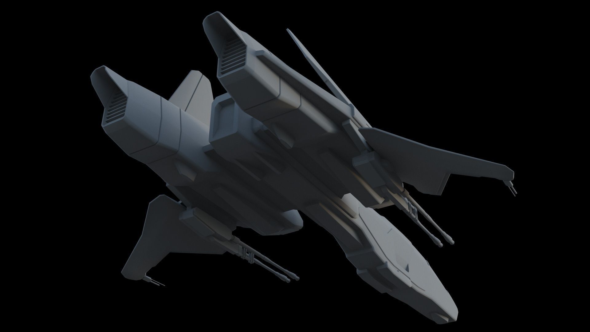Sci Fi SET -  Aircraft Spaceship 3D model_9