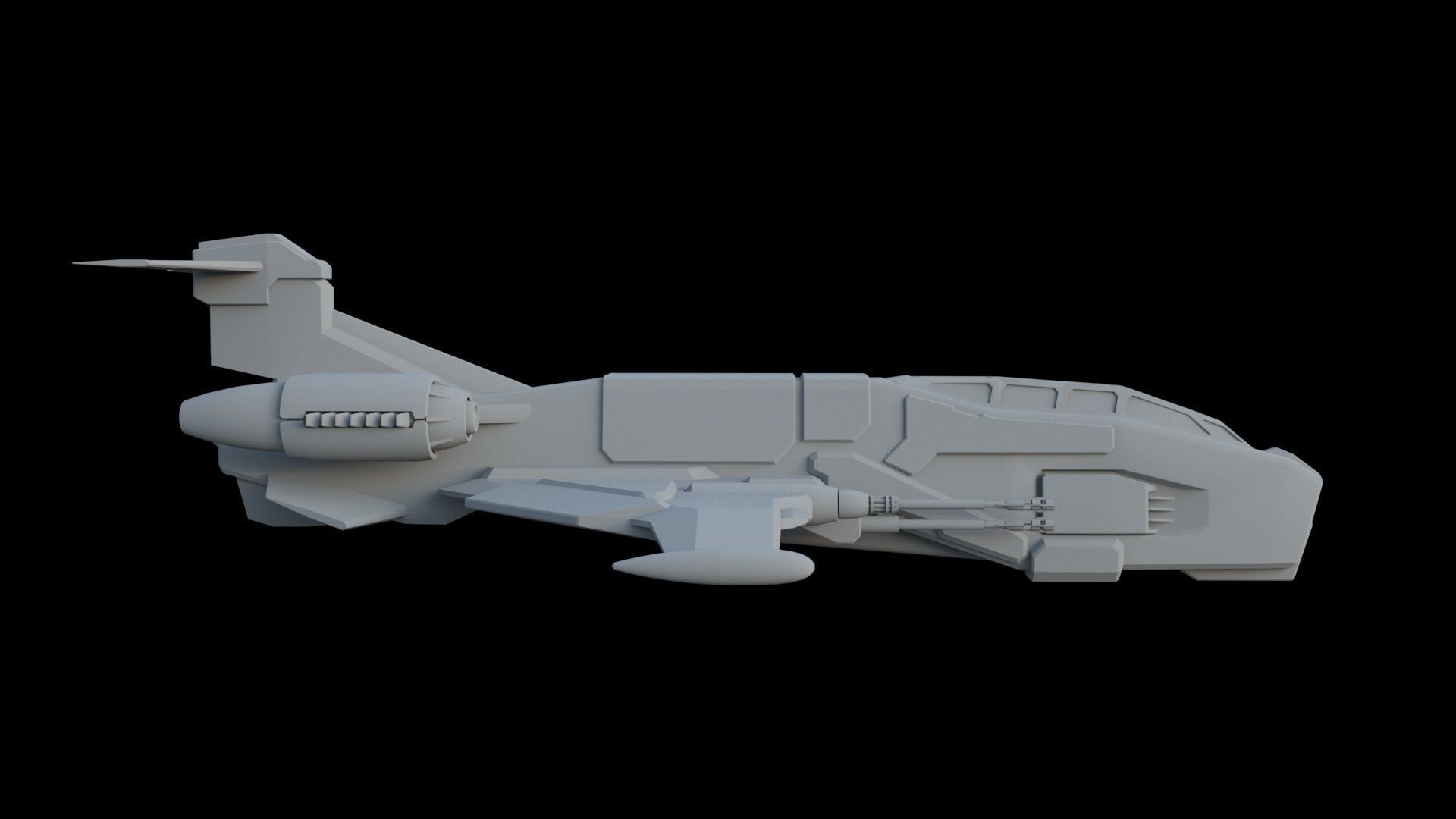 Sci Fi SET -  Aircraft Spaceship 3D model_24