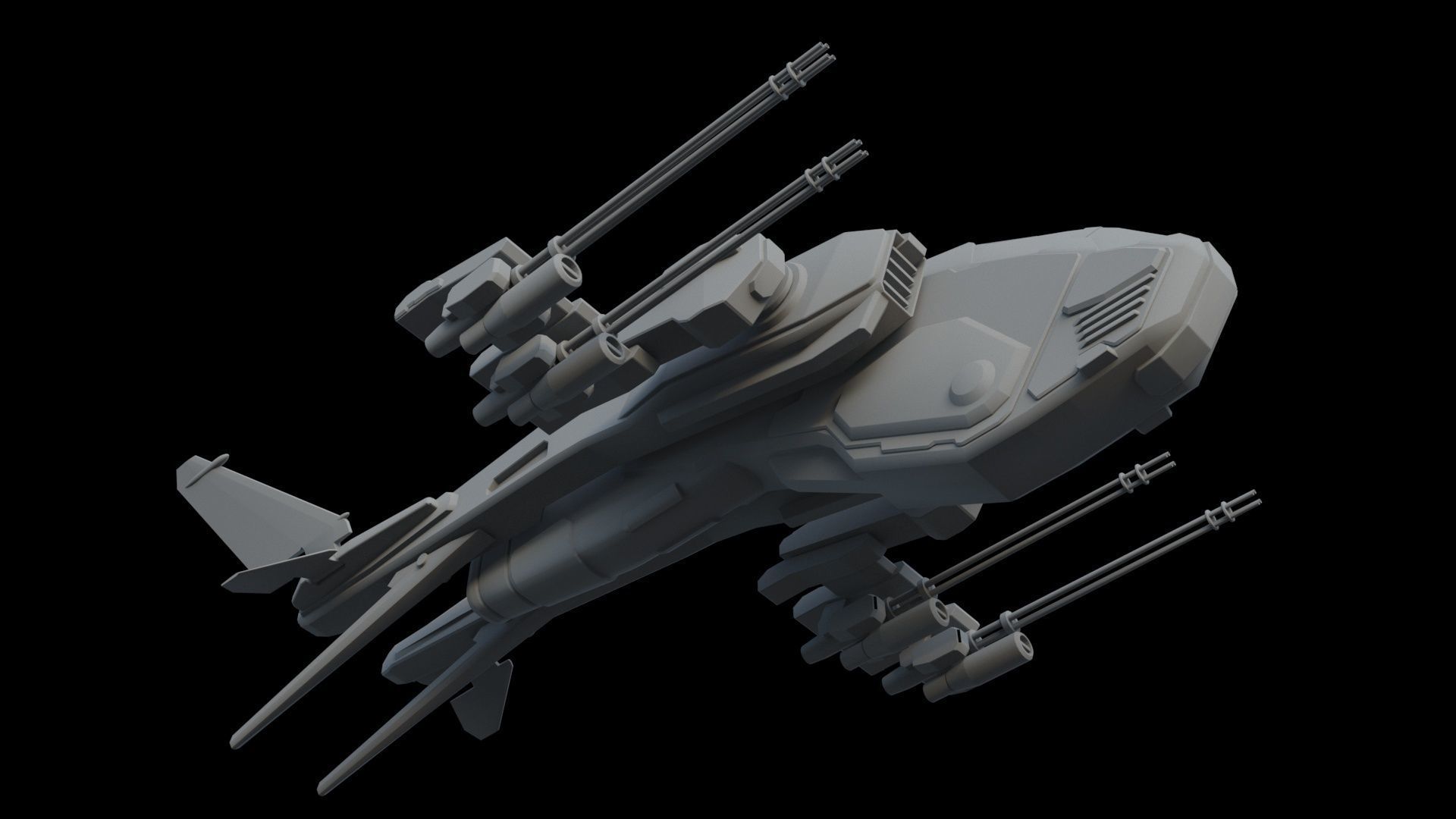 Sci Fi SET -  Aircraft Spaceship 3D model_17