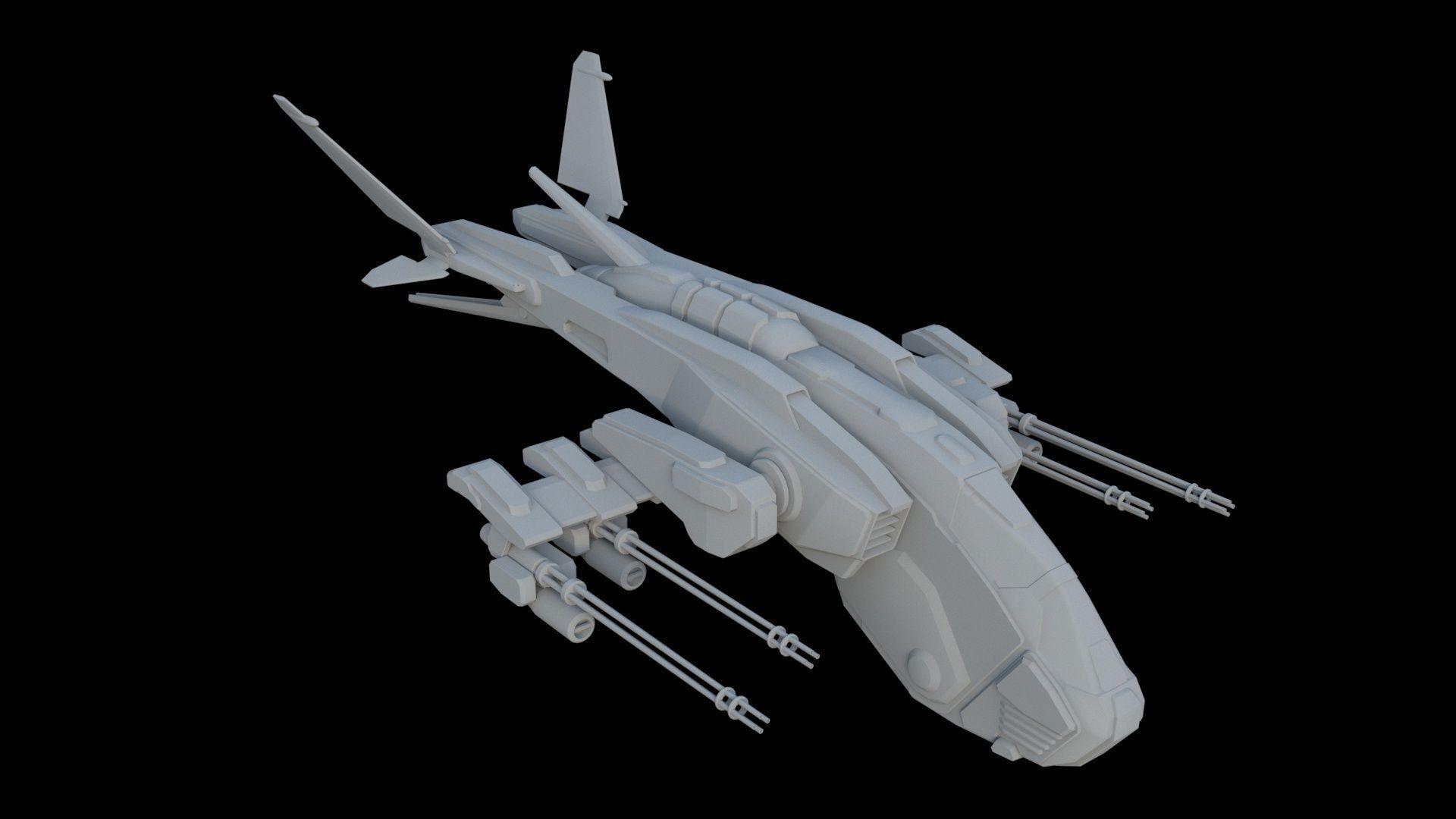Sci Fi SET -  Aircraft Spaceship 3D model_16