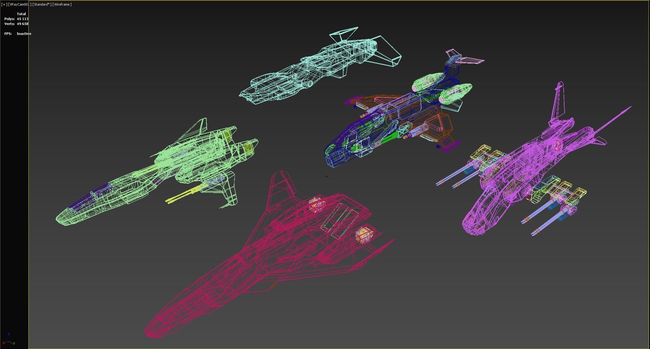 Sci Fi SET -  Aircraft Spaceship 3D model_30