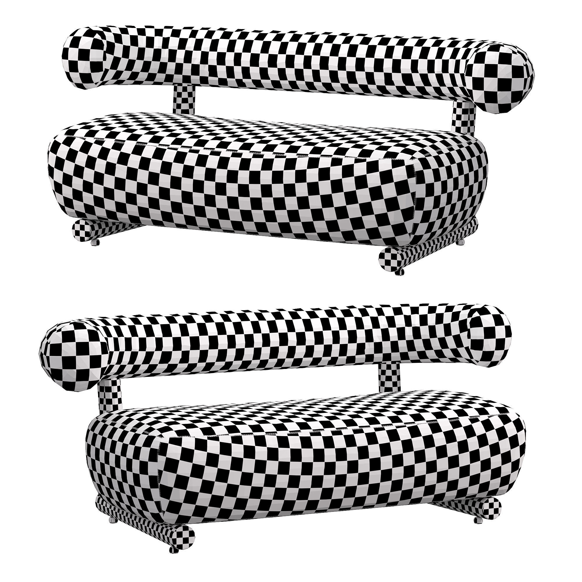 Pipe settee by Sebastian Herkner 3D model_4