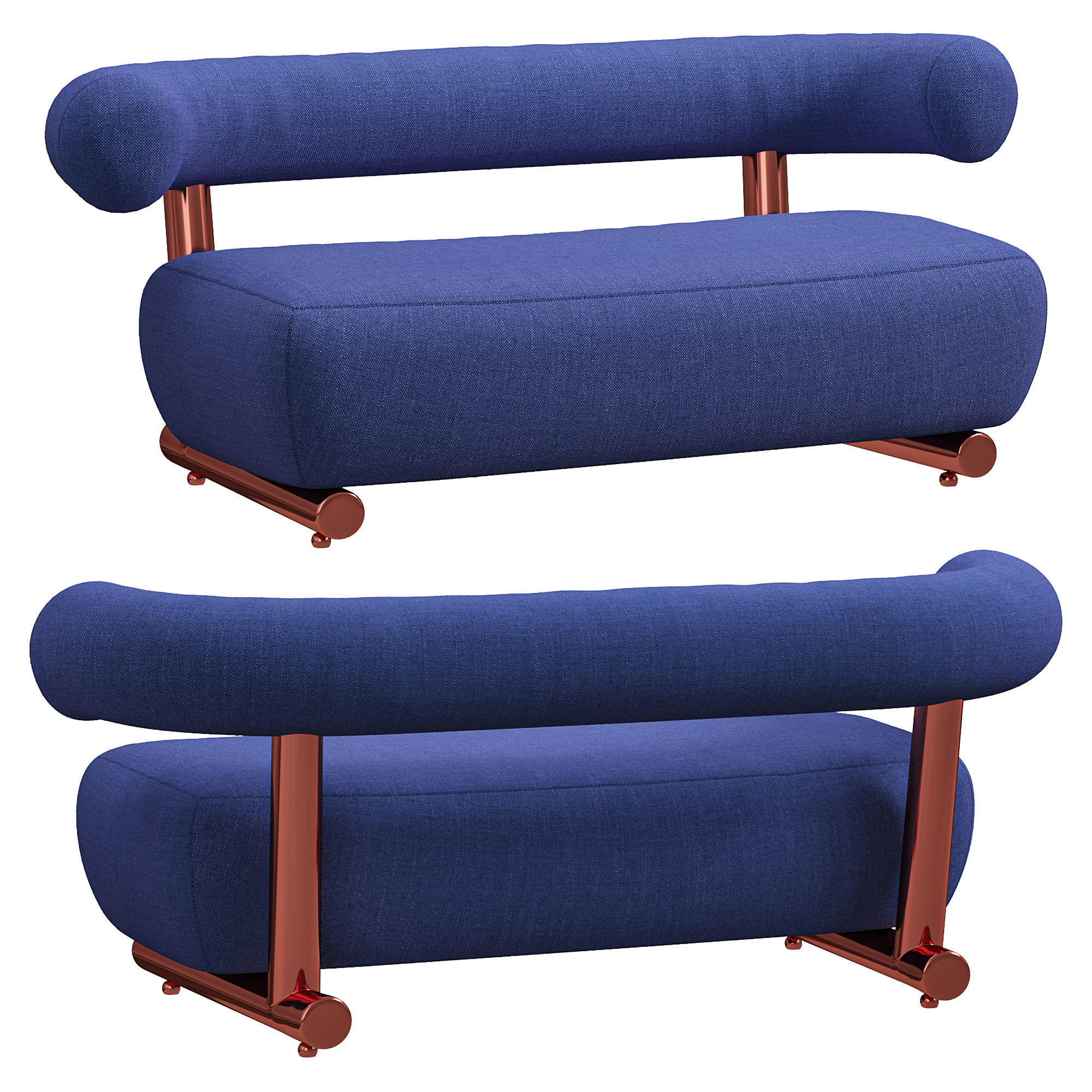 Pipe settee by Sebastian Herkner 3D model_1