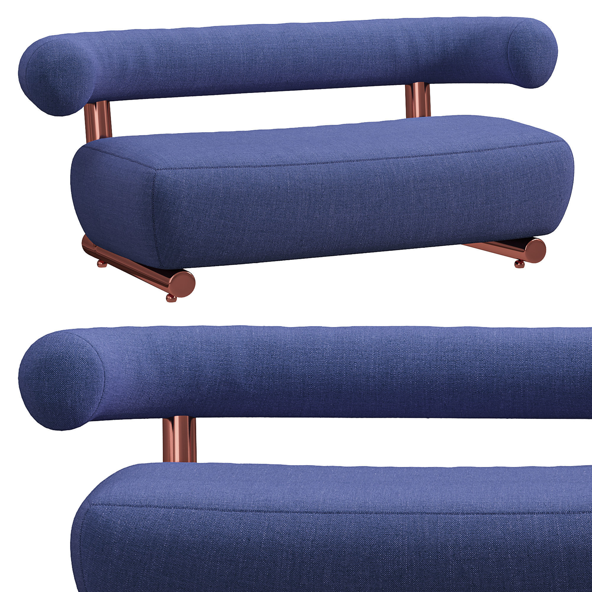 Pipe settee by Sebastian Herkner 3D model_2