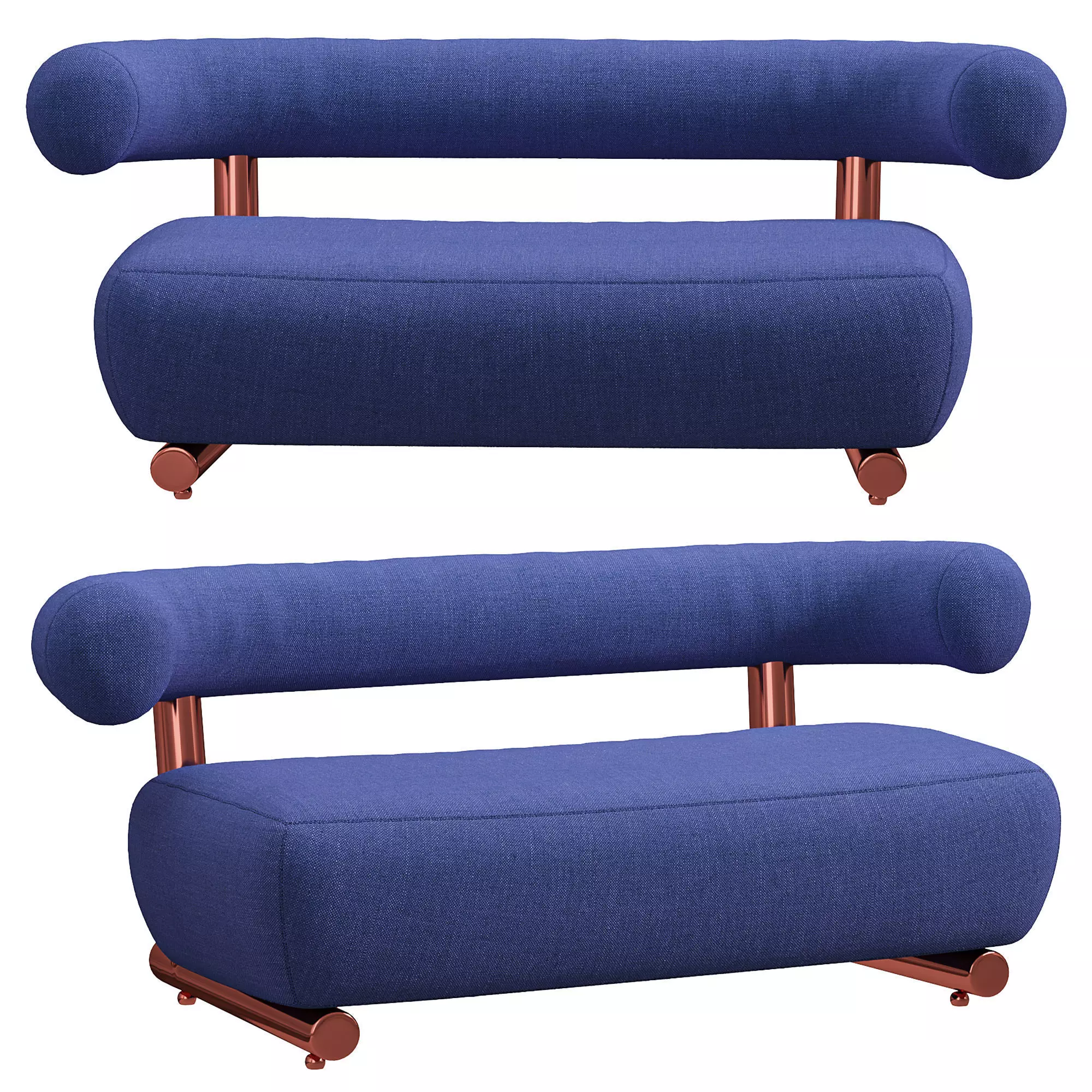 Pipe settee by Sebastian Herkner 3D model_0