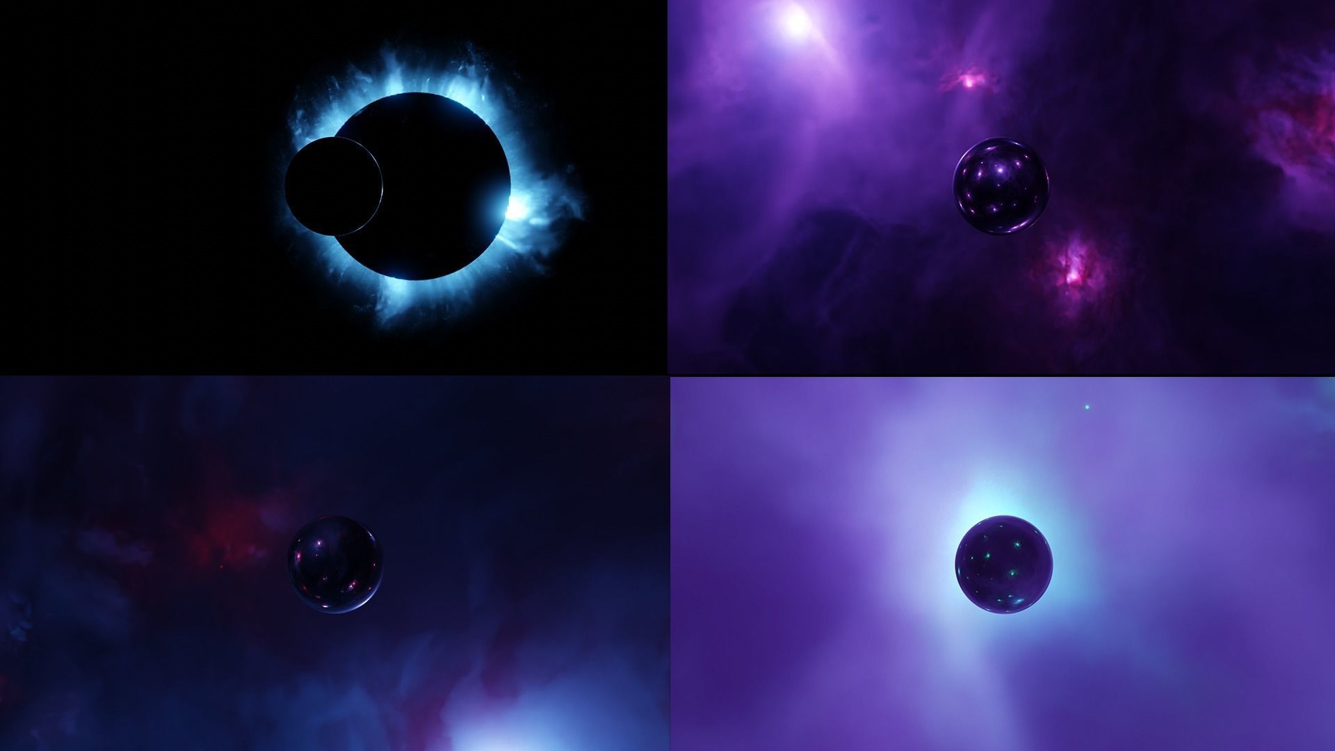 Space eclipse and nebula HDRI Sci-fi 3D Model Collection Low-poly 3D model_1