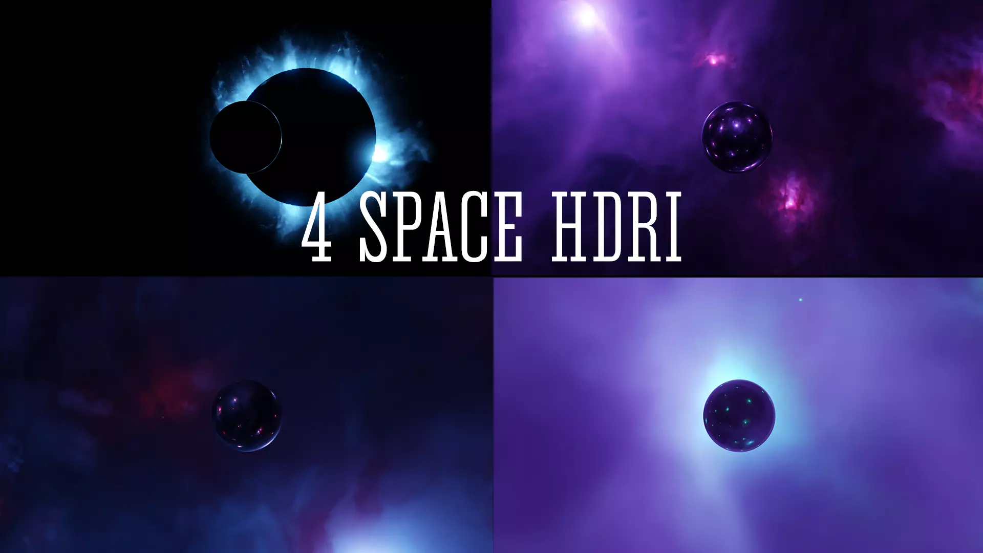Space eclipse and nebula HDRI Sci-fi 3D Model Collection Low-poly 3D model_0