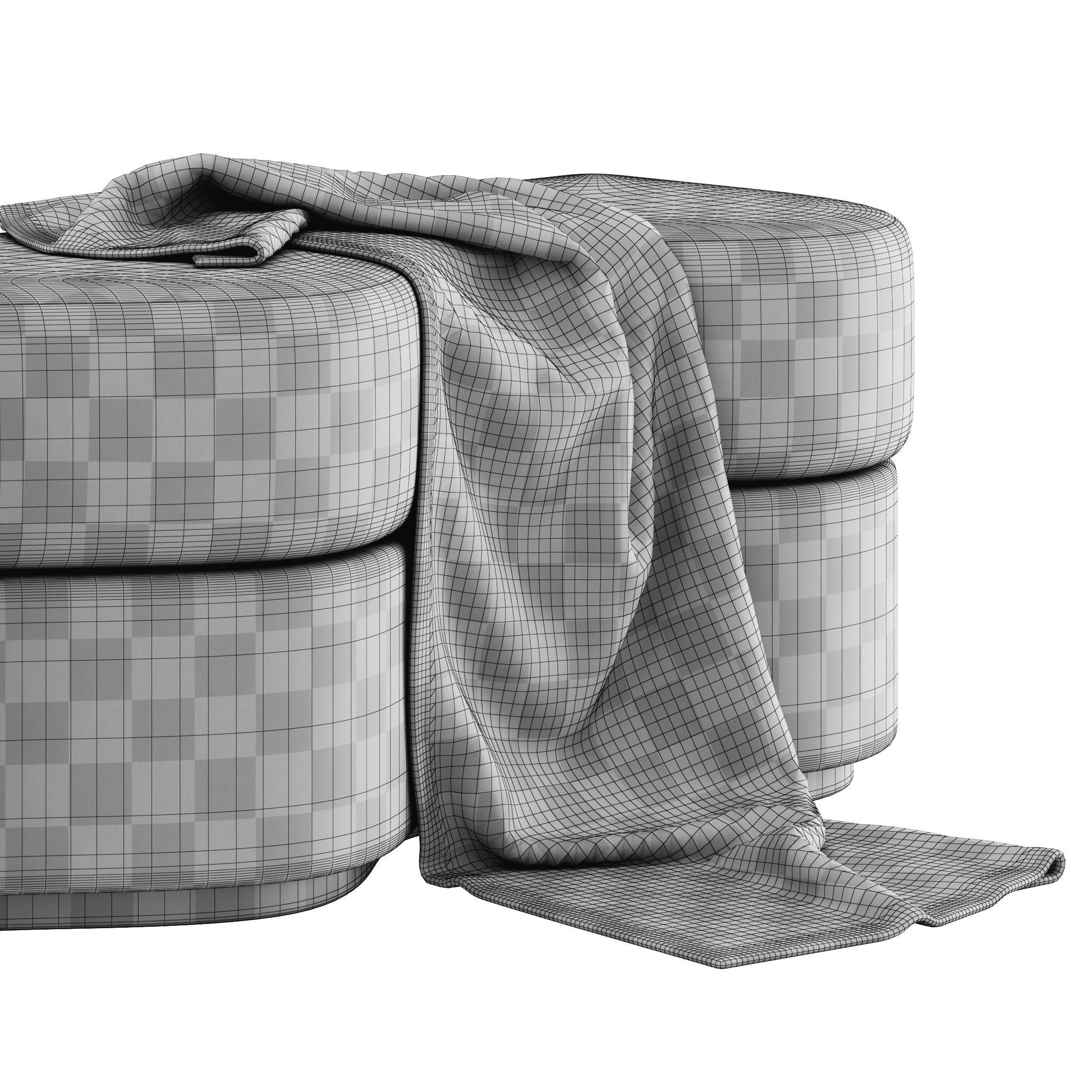 Triana Bench By En Gold 3D model_4