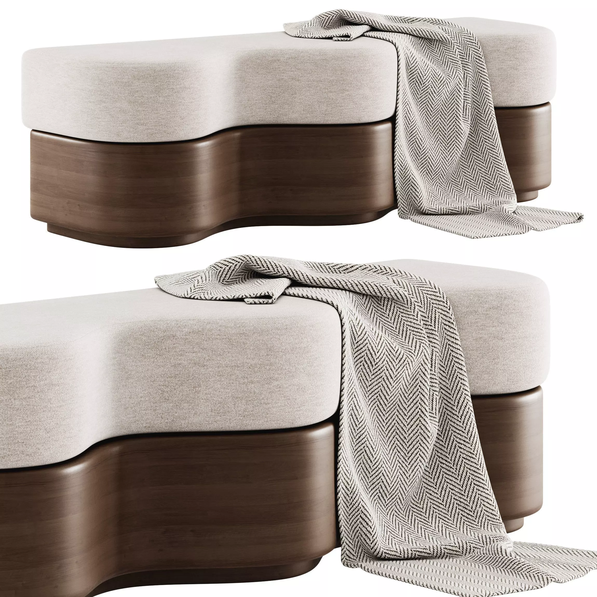 Triana Bench By En Gold 3D model_0